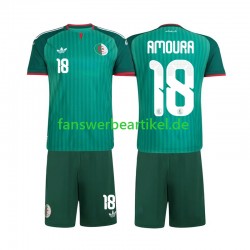 Mohamed Amoura 18 Trikot Algerien Kinder Auswärtsausrüstung 2026 Kurzarm