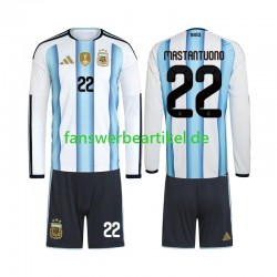 Franco Mastantuono 22 Trikot Argentinien Kinder Heimausrüstung WM 2026 Langarm