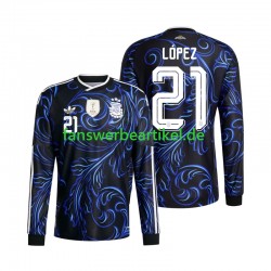 Jose Manuel Lopez 21 Trikot Argentinien Herren Auswärtsausrüstung WM 2026 Langarm