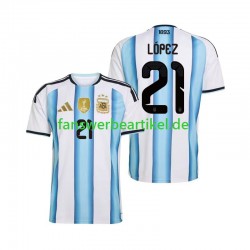 Jose Manuel Lopez 21 Trikot Argentinien Herren Heimausrüstung WM 2026 Kurzarm