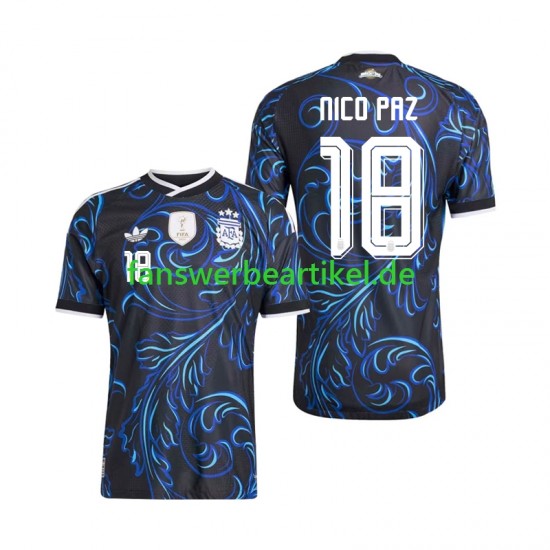 Nico Paz 18 Trikot Argentinien Herren Auswärtsausrüstung WM 2026 Kurzarm
