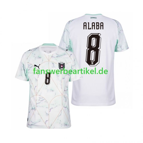 David Alaba 8 Trikot Österreich Herren Auswärtsausrüstung WM 2026 Kurzarm