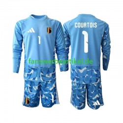 Thibaut Courtois 1 Torwart Trikot Belgien Kinder Heimausrüstung WM 2026 Langarm
