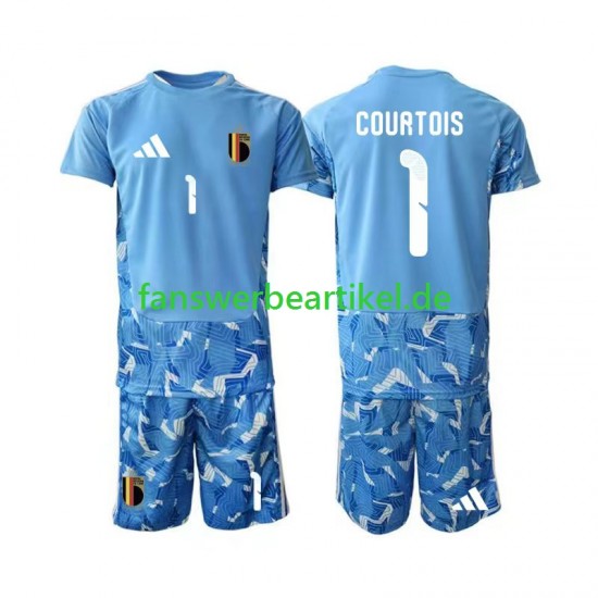 Thibaut Courtois 1 Torwart Trikot Belgien Kinder Heimausrüstung WM 2026 Kurzarm