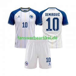 Ermedin Demirovic 10 Trikot Bosnien und Herzegowina Kinder Auswärtsausrüstung WM 2026 Kurzarm