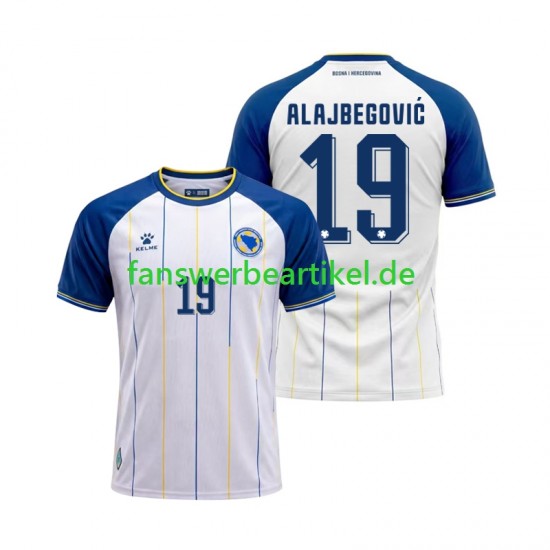 Kerim Alajbegovic 19 Trikot Bosnien und Herzegowina Herren Auswärtsausrüstung WM 2026 Kurzarm
