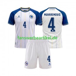 Tarik Muharemovic 4 Trikot Bosnien und Herzegowina Kinder Auswärtsausrüstung WM 2026 Kurzarm