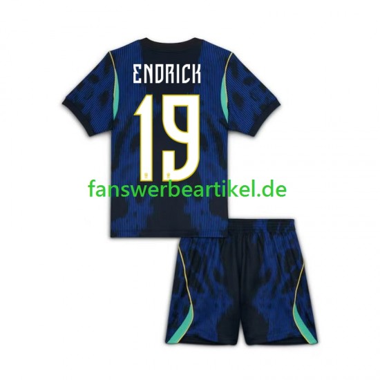 Endrick 19 Trikot Brasilien Kinder Auswärtsausrüstung WM 2026 Kurzarm