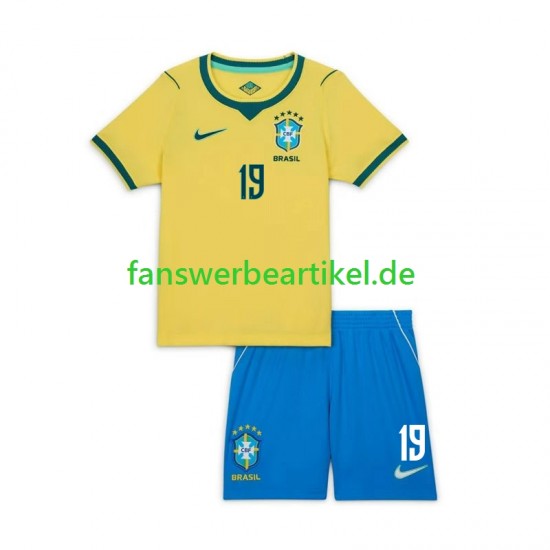 Endrick 19 Trikot Brasilien Kinder Heimausrüstung WM 2026 Kurzarm