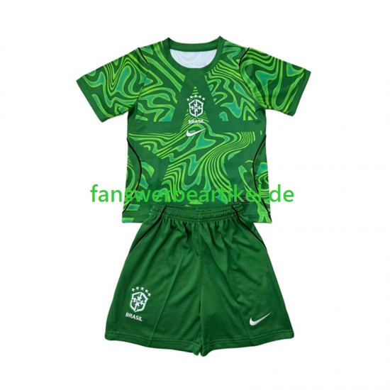 Torwart Trikot Brasilien Kinder Auswärtsausrüstung WM 2026 Kurzarm