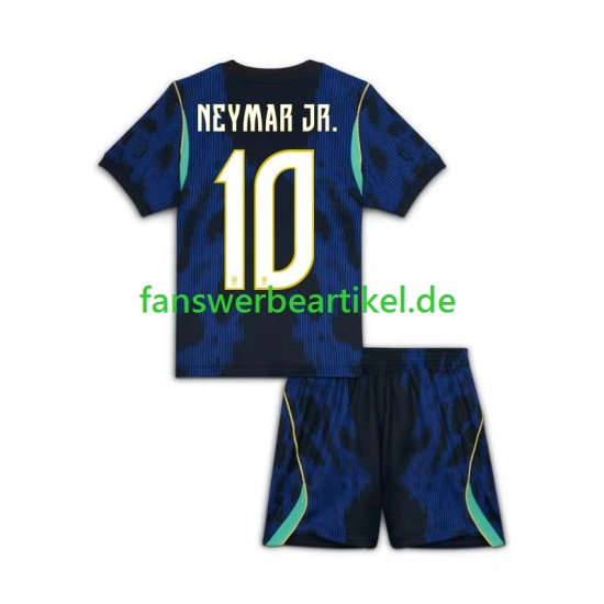 Neymar JR 10 Trikot Brasilien Kinder Auswärtsausrüstung WM 2026 Kurzarm