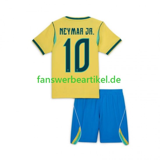 Neymar JR 10 Trikot Brasilien Kinder Heimausrüstung WM 2026 Kurzarm