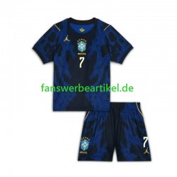 Vinicius Junior 7 Trikot Brasilien Kinder Auswärtsausrüstung WM 2026 Kurzarm