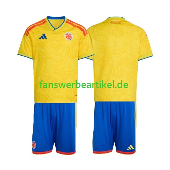 Trikot Kolumbien Kinder Heimausrüstung WM 2026 Kurzarm