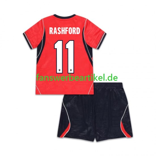Marcus Rashford 11 Trikot England Kinder Auswärtsausrüstung WM 2026 Kurzarm