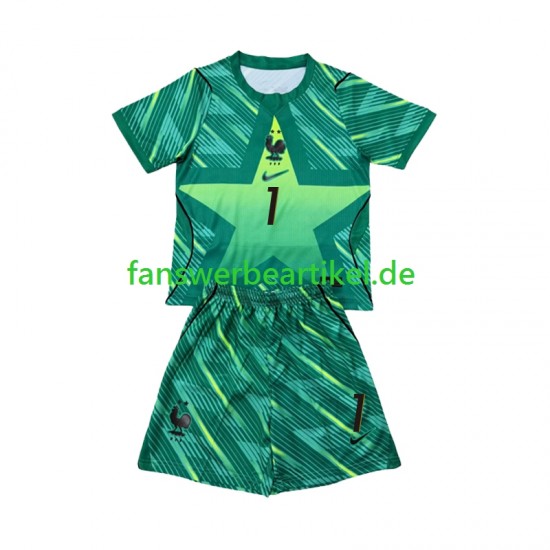 Brice Samba 1 Torwart Trikot Frankreich Kinder Ausweich ausrüstung WM 2026 Kurzarm