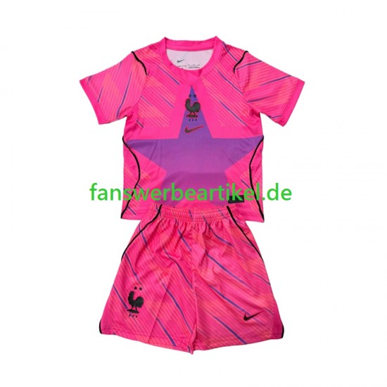 Torwart Trikot Frankreich Kinder Auswärtsausrüstung WM 2026 Kurzarm