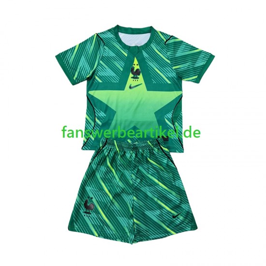 Torwart Trikot Frankreich Kinder Ausweich ausrüstung WM 2026 Kurzarm