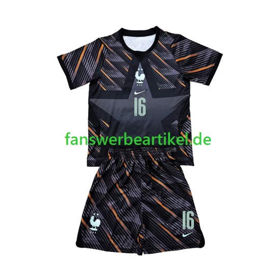 Mike Maignan 16 Torwart Trikot Frankreich Kinder Heimausrüstung WM 2026 Kurzarm