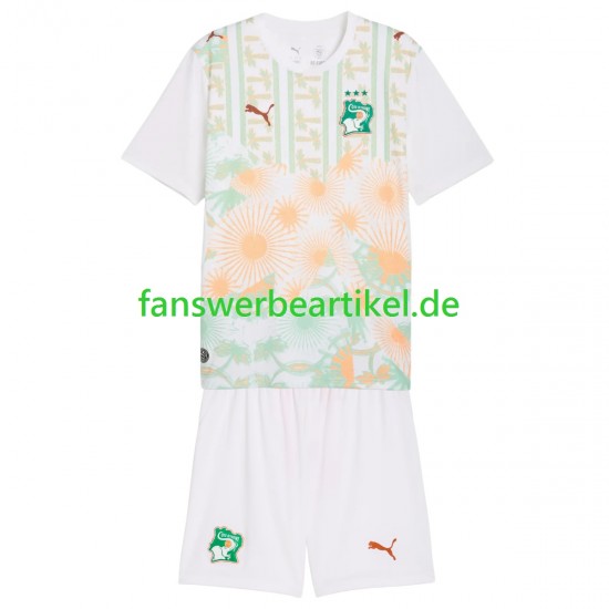 Trikot Elfenbeinküste Kinder Auswärtsausrüstung WM 2026 Kurzarm