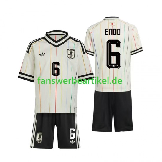 Wataru Endo 6 Trikot Japan Kinder Auswärtsausrüstung WM 2026 Kurzarm