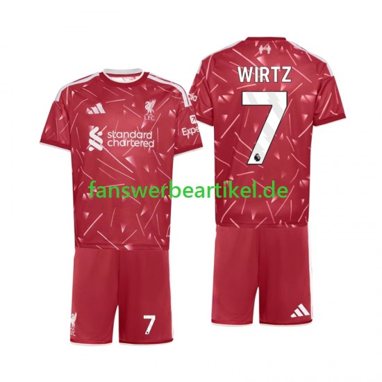 Florian Wirtz 7 Trikot Liverpool Kinder Heimausrüstung 2027-2028 Kurzarm