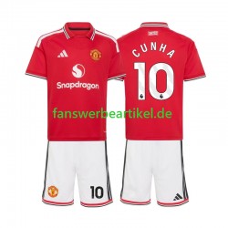 Matheus Cunha 10 Trikot Manchester United Kinder Heimausrüstung 2027-2028 Kurzarm