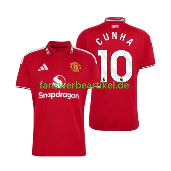 Matheus Cunha 10 Trikot Manchester United Herren Heimausrüstung 2027-2028 Kurzarm
