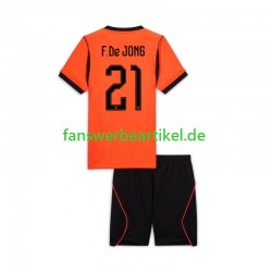 Frenkie de Jong 21 Trikot Niederlande Kinder Heimausrüstung WM 2026 Kurzarm