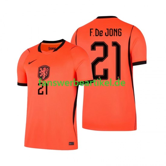 Frenkie de Jong 21 Trikot Niederlande Herren Heimausrüstung WM 2026 Kurzarm