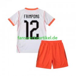Jeremie Frimpong 12 Trikot Niederlande Kinder Auswärtsausrüstung WM 2026 Kurzarm