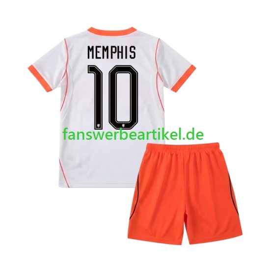 Memphis Depay 10 Trikot Niederlande Kinder Auswärtsausrüstung WM 2026 Kurzarm
