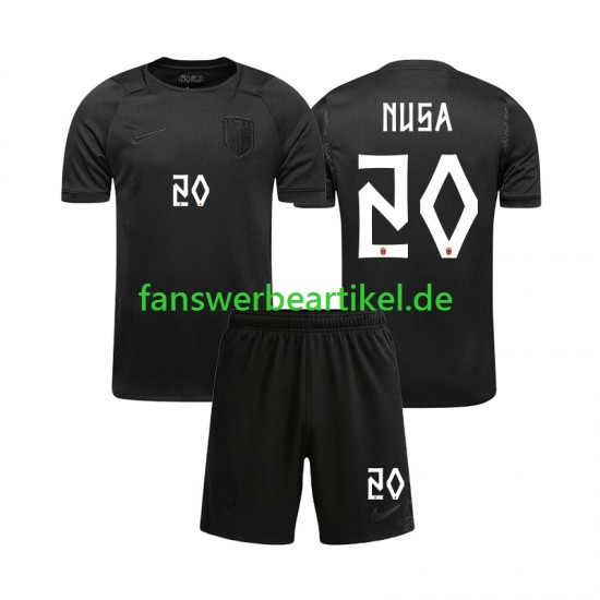 Antonio NUSA 20 Trikot Norwegen Kinder Auswärtsausrüstung WM 2026 Kurzarm