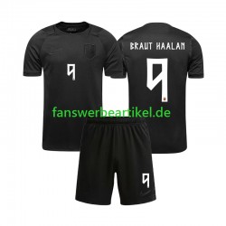Braut Haaland 9 Trikot Norwegen Kinder Auswärtsausrüstung WM 2026 Kurzarm
