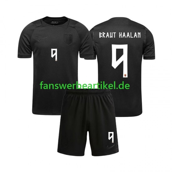 Braut Haaland 9 Trikot Norwegen Kinder Auswärtsausrüstung WM 2026 Kurzarm