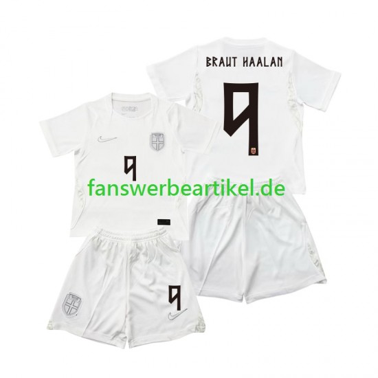 Braut Haaland 9 Trikot Norwegen Kinder Ausweich ausrüstung WM 2026 Kurzarm