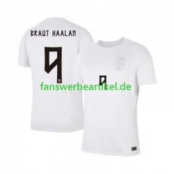 Braut Haaland 9 Trikot Norwegen Herren Ausweich ausrüstung WM 2026 Kurzarm