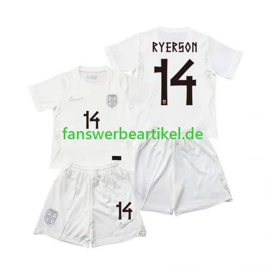 Julian Ryerson 14 Trikot Norwegen Kinder Ausweich ausrüstung WM 2026 Kurzarm