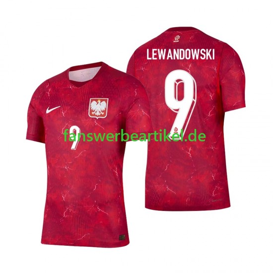 Robert Lewandowski 9 Trikot Polen Herren Auswärtsausrüstung 2026 Kurzarm