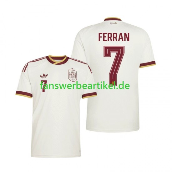 Ferran Torres 7 Trikot Spanien Herren Auswärtsausrüstung WM 2026 Kurzarm