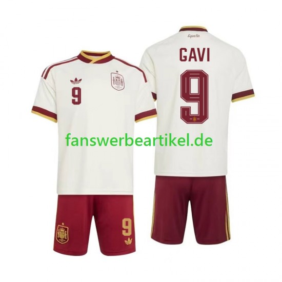 Gavi 9 Trikot Spanien Kinder Auswärtsausrüstung WM 2026 Kurzarm