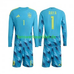David Raya 1 Torwart Trikot Spanien Kinder Heimausrüstung WM 2026 Langarm