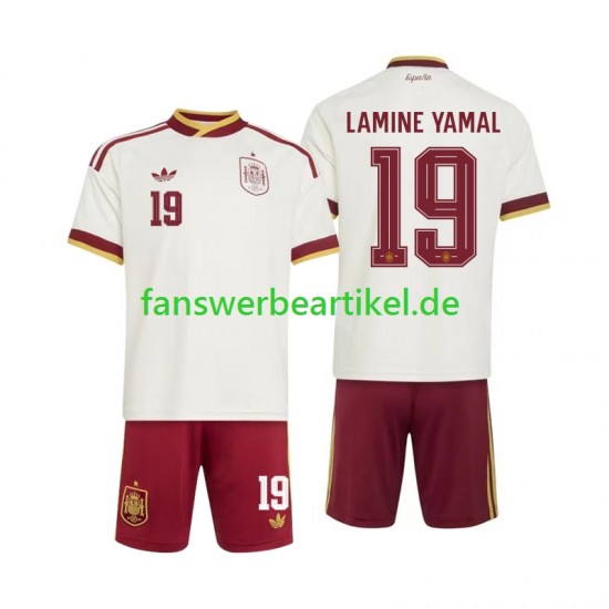 Lamine Yamal 19 Trikot Spanien Kinder Auswärtsausrüstung WM 2026 Kurzarm