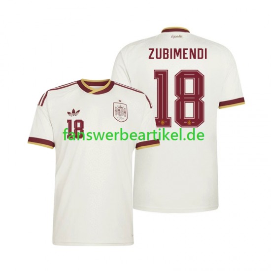 Martin Zubimendi 18 Trikot Spanien Herren Auswärtsausrüstung WM 2026 Kurzarm