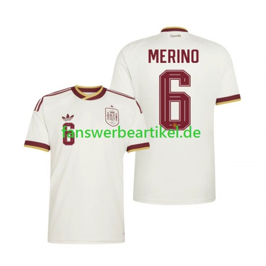 Mikel Merino 6 Trikot Spanien Herren Auswärtsausrüstung WM 2026 Kurzarm