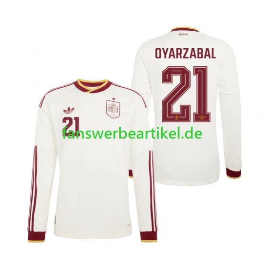 Mikel Oyarzabal 21 Trikot Spanien Herren Auswärtsausrüstung WM 2026 Langarm