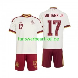 Nico Williams 17 Trikot Spanien Kinder Auswärtsausrüstung WM 2026 Kurzarm