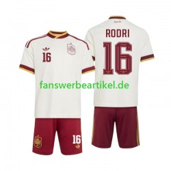 Rodri 16 Trikot Spanien Kinder Auswärtsausrüstung WM 2026 Kurzarm