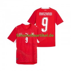 Johan Manzambi 9 Trikot Schweiz Herren Heimausrüstung WM 2026 Kurzarm