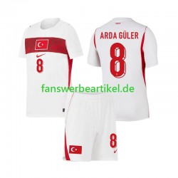 Arda Guler 8 Trikot Türkei Kinder Auswärtsausrüstung WM 2026 Kurzarm